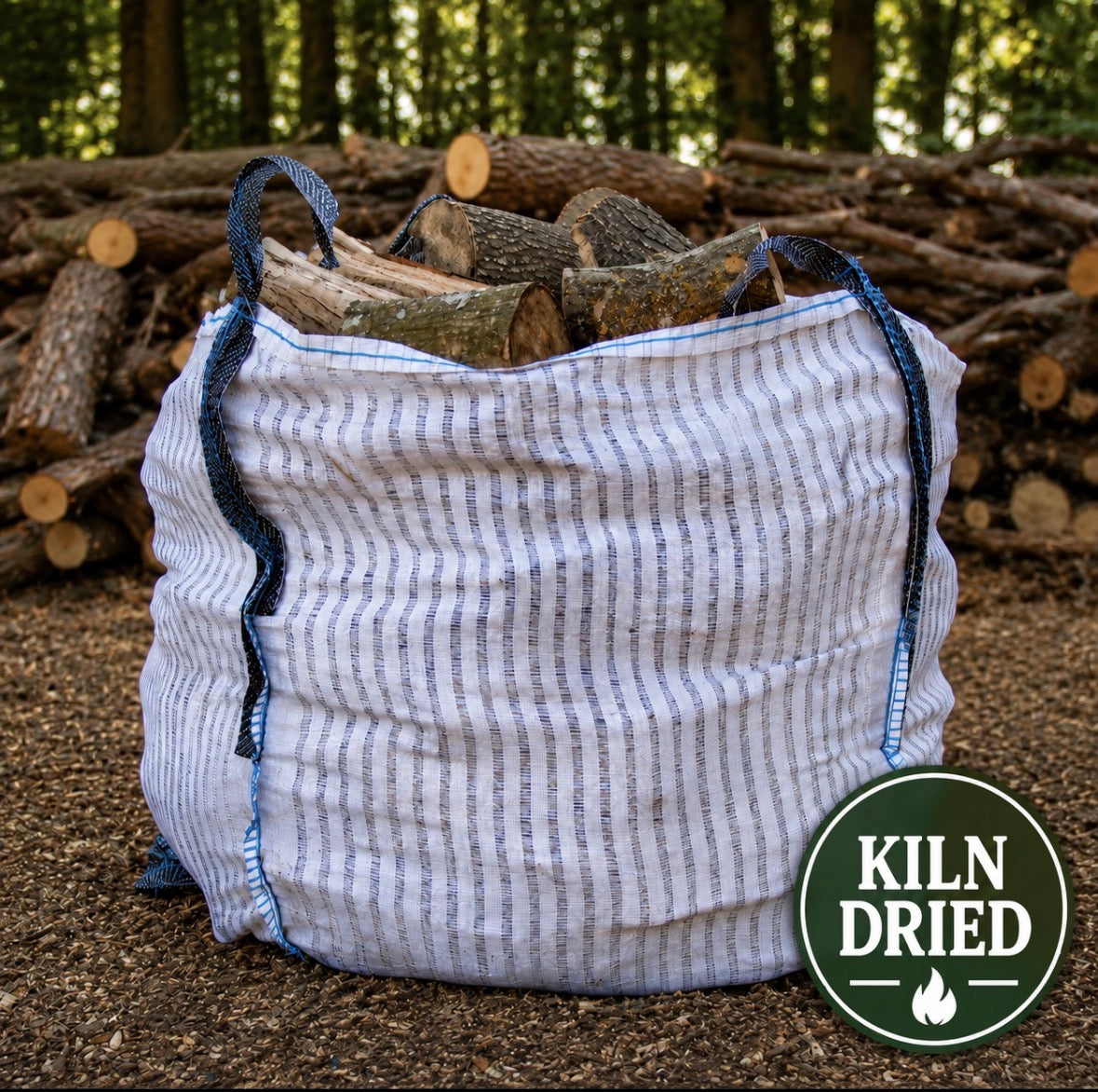 Jumbo bag of kiln dried hardwood logs