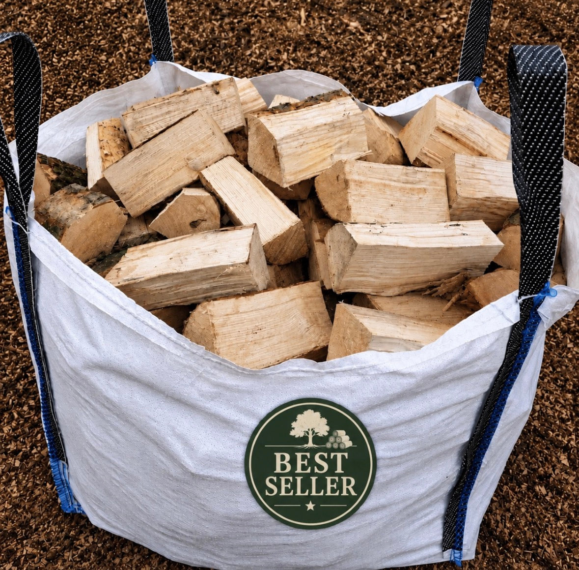 Standard bulk bag of air dried hardwood logs
