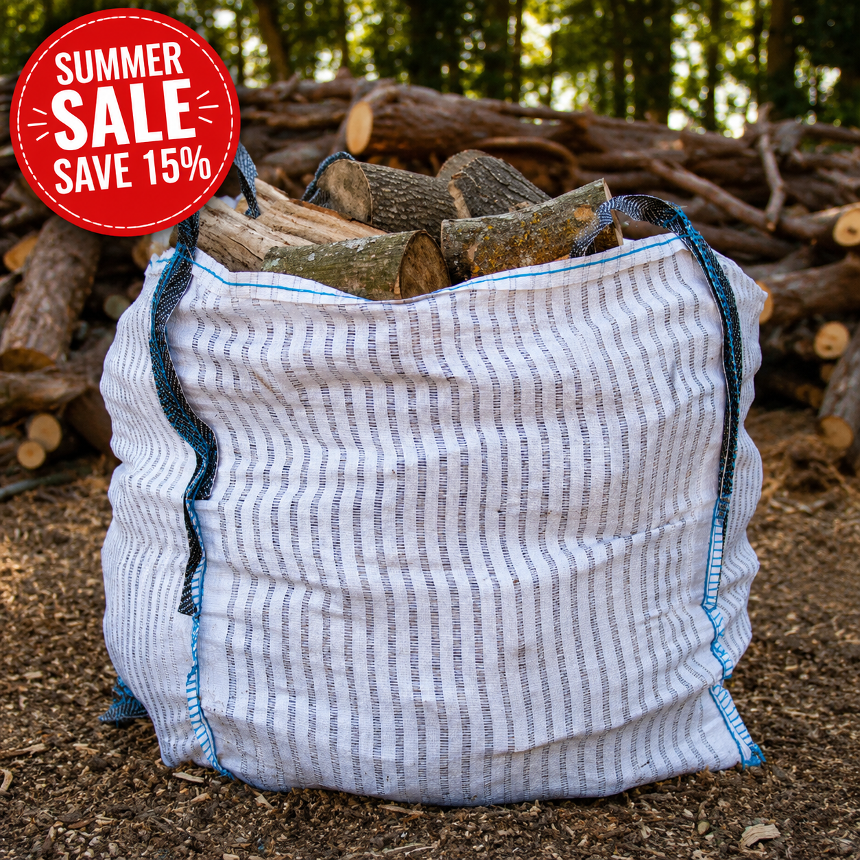 Jumbo Bag of Air dried Hardwood Logs